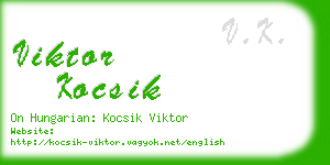 viktor kocsik business card